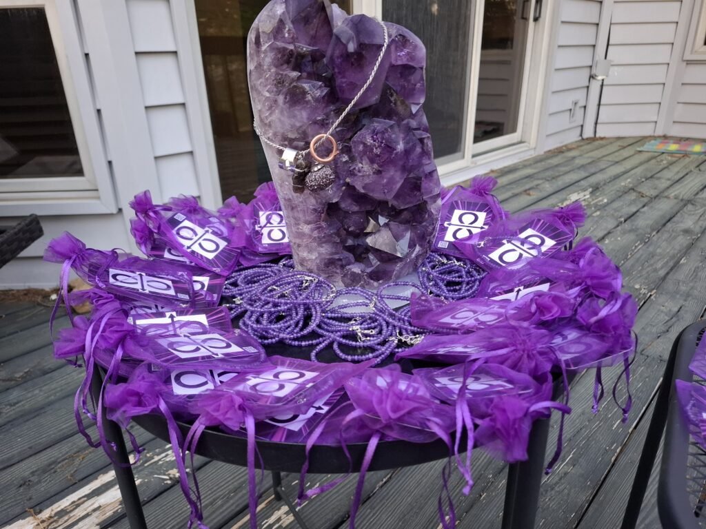 Image of Amethyst Crystal and Bracelets